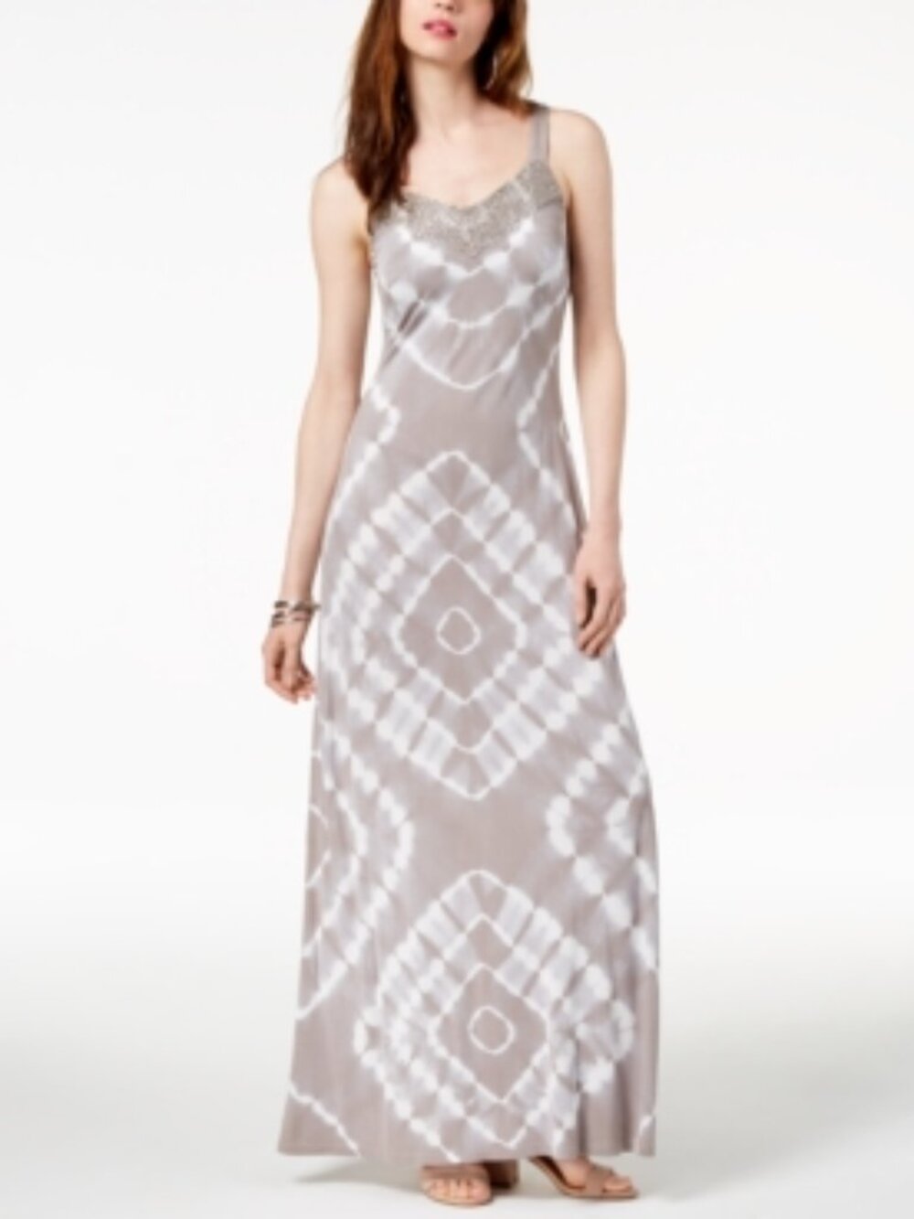 INC International Concepts Womens Petite Tie Dyed Maxi Dress